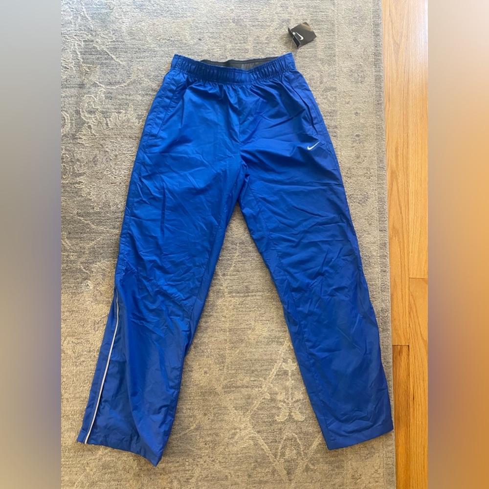 Nike Women’s Medium Storm-Fit Blue Running Windbreaker Pants Zip Ankles